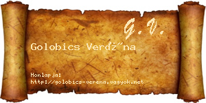 Golobics Veréna névjegykártya